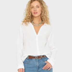 Xirena Scout Shirt Cotton Gauze White Size CL Coastal Beachy Relaxed